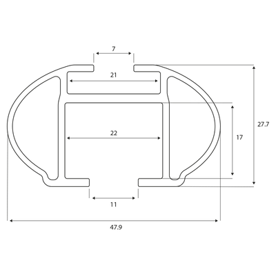 Lasthållarsystem Menabo Tiger 135 cm