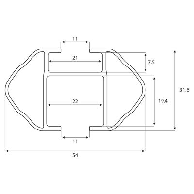Lasthållarsystem Menabo PickUp 135 cm