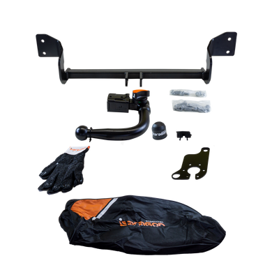 TowCar dragkrok avtagbar inkl. TowTec elsats 7polig universal