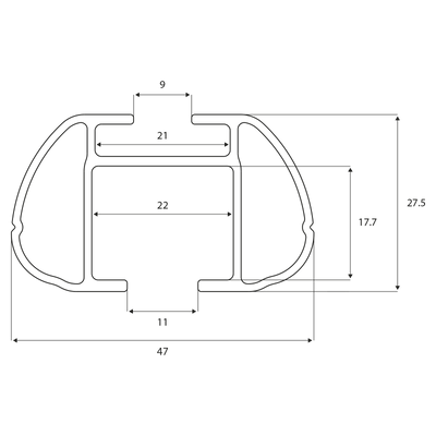Lasthållarsystem Menabo Sherman 134 cm