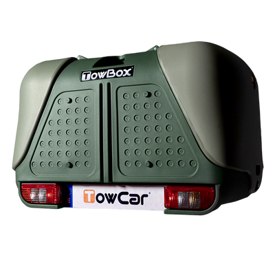 Transportbox för dragkroken TowBox V2 grön